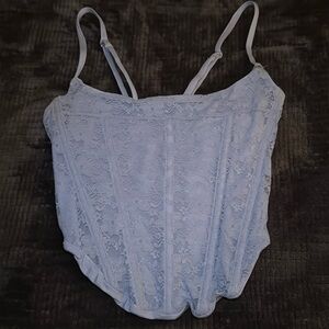 Light blue lace corset